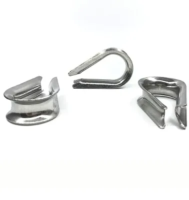 ปลอกสแตนเลส M10 12 ชิ้นสำหรับติดตั้งสายดึงและลวดสลิงขนาดเส้นผ่านศูนย์กลาง 3/8 นิ้ว 1