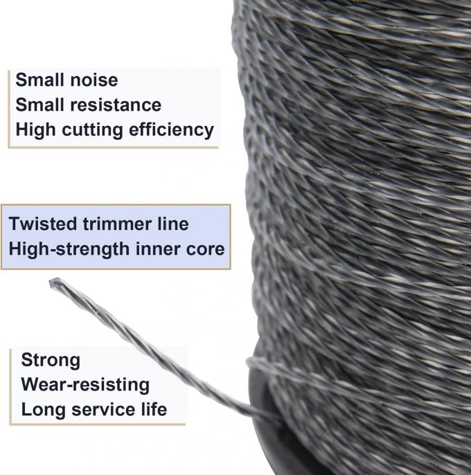 2.4 มม. 2.7 มม. 3.0 มม. 3.5 มม. เครื่องมือไฟฟ้า อะไหล่สวน สายตัดหญ้า บรรจุหลอด 2 กก. พร้อมรองรับ OEM ที่กำหนดเอง 2