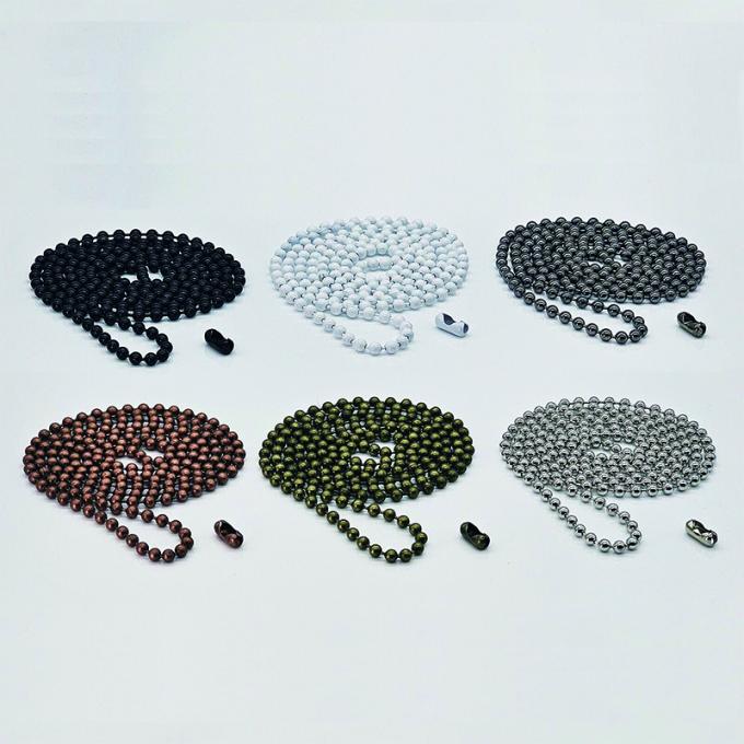 ส่วนประกอบมู่ลี่ม้วนส่งเสริมการขาย ลูกปัดโซ่โลหะขนาด 4.5*6 มม. สำหรับมู่ลี่ 1