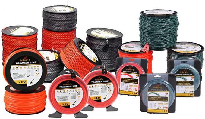 0.080" สี่เหลี่ยม ไนลอน สตริมเมอร์ สาย Weed Wacker Eater เบอร์ที่กําหนดเอง 6