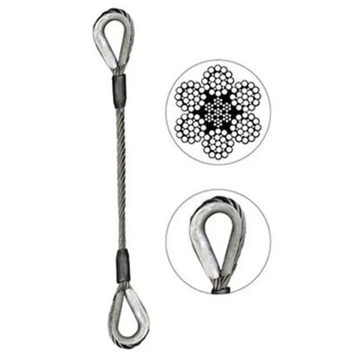 ราคาดี - AISI 304 316 Stainless Steel 7x7 6x36 Dia 8mm IWRC RHRL Hard Soft Eye Finish Ungalvanized Cable Wire Rope Sling ออนไลน์
