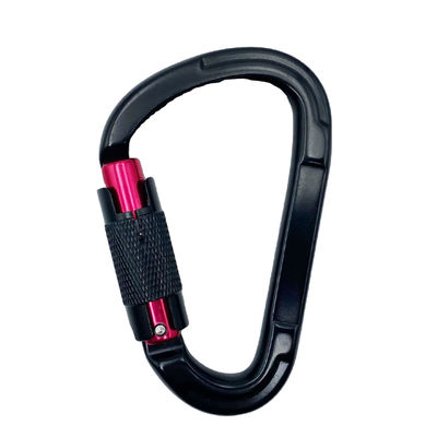 ราคาดี อลูมิเนียมแบบ D-shape Screw Snap Hook Carabiner สําหรับการปีนความแข็งแรงสูง 25kn ออนไลน์