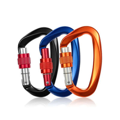 ราคาดี คลิปคาราบิเนอร์ล็อคอะลูมิเนียมแบบปรับแต่ง OEM สำหรับปีนเขาและตะขอเกี่ยวเพื่อความปลอดภัยสำหรับเปลญวน ออนไลน์
