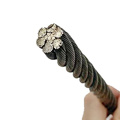 ราคาดี รองรับ OEM 6*37 20 มม. 1770 Mpa ลวดสลิงเหล็กขึ้นรูปเย็น เหล็กกล้าไร้สังกะสี สำหรับยก โฟร์คลิฟท์ เดอร์ริกกิ้ง ออนไลน์