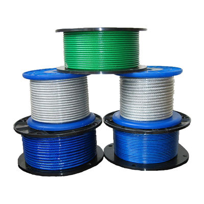 ราคาดี เชือกสลิงเหล็กเคลือบ PVC หลากสีสำหรับสายเคเบิลสแตนเลสสตีลความแข็งแรงสูง 304/316 7x7 7x19 ปรับแต่งตามความต้องการของคุณ ออนไลน์