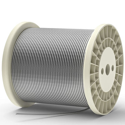 ราคาดี สายเคเบิลเครื่องบินสแตนเลส T316 7x7 เชือกลวดเหล็กสำหรับระบบราวระเบียง 7*7 เชือกลวดขนาด 1/8