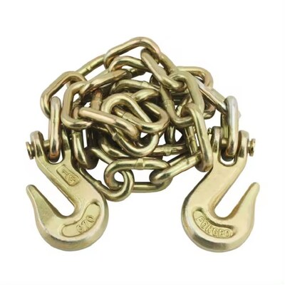 โซ่ความปลอดภัยสำหรับรถพ่วง G70 ขนาด 8 มม. พร้อมตะขอเกี่ยวแบบ Clevis สำหรับควบคุมสินค้า