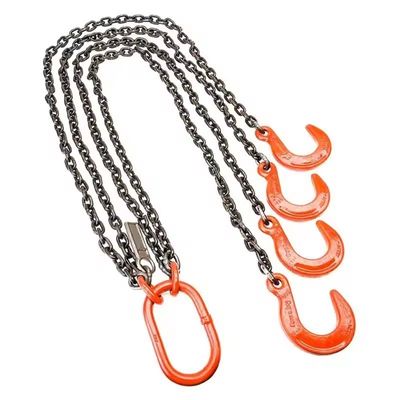 ราคาดี Load Lifting Chain Sling 4 Legs Black Towing Tie Chains Rigging for Heavy Loads ออนไลน์