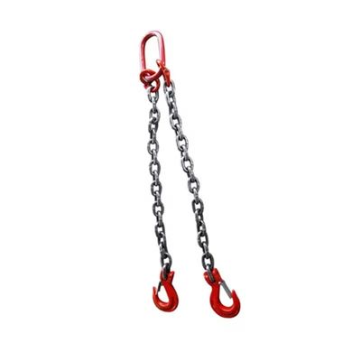 ราคาดี 8mm Black Finish G80 Alloy Steel Chain Sling with Two Legs for Lifting EN818-2 Durable ออนไลน์