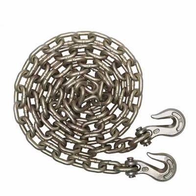 ราคาดี Heavy Duty G70 Transport Galvanized Car Tow Chains with Hooks Test Load 48kN ออนไลน์