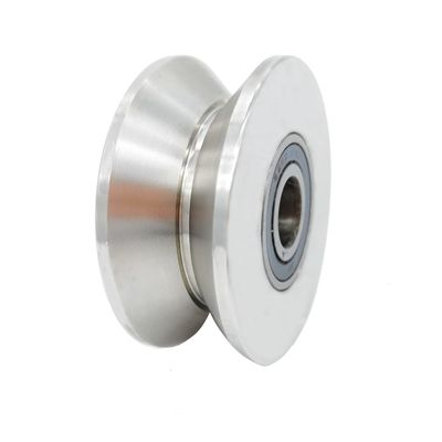 ราคาดี V-shaped Groove Wheel Stainless Steel Rolling Door Wheel Sliding Door Wheel ออนไลน์