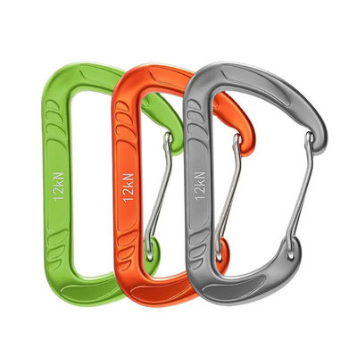 ราคาดี โลโก้ที่กําหนดเอง 12KN อลูมิเนียม คลิป Carabiner สําหรับการใช้งานอุตสาหกรรมหนัก ออนไลน์