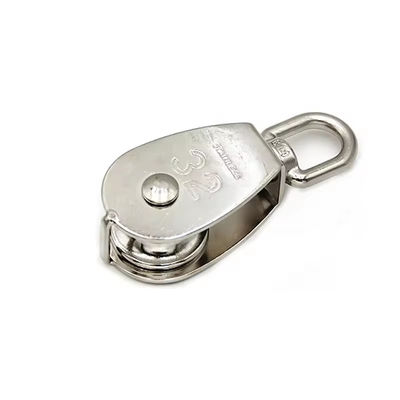 ราคาดี AISI316 Pulley Block Wire Rope Fittings Swivel Eye Pulley Block Single Sheave Rigging Hardware ออนไลน์