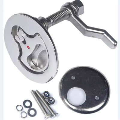 ราคาดี Marine Hardware Aisi 316 Stainless Steel Marine Boat Hatch Latches Turning Lock Lift Handle ออนไลน์
