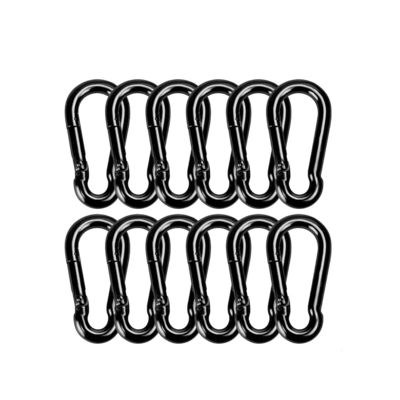 ราคาดี OEM Black Oxide Finish Carbon Steel Snap Hook Carabiner Customizable For B2B ออนไลน์