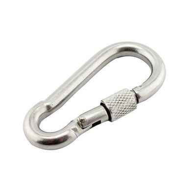 ราคาดี คาราบิเนอร์อะลูมิเนียมพร้อมหัวเข็มขัดสปริงขัดเงา อุปกรณ์ฮาร์ดแวร์ตะขอปีนเขาพร้อมสกรู ออนไลน์