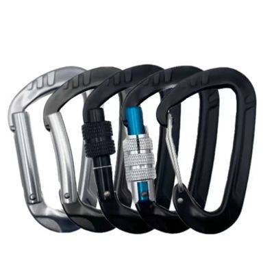 ราคาดี อลูมิเนียม Climbing Screw Locking Carabiner 12kN Gym Carabiner Clip สําหรับอุตสาหกรรมหนัก ออนไลน์