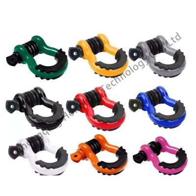 ราคาดี Heavy Duty Carbon Steel Off Road Bow Shackle with ZINC Coating and Plastic Protection ออนไลน์