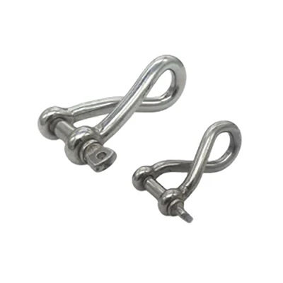ราคาดี Customized Stainless Steel 304 / 316 Twisted Shackle With Screw Pin Non-standard ออนไลน์