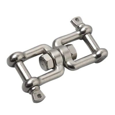 ราคาดี Lifting And Connecting Stainless Steel Precision Casting Double Jaw Swivel Eye Hook ออนไลน์