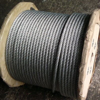 ราคาดี 6x12 7FC สายเชือกสายเชือก สายเหล็กคาร์บอน ความแข็งแรงสูง 6 มม สายเคเบิลเหล็กเหล็กเหล็กกระปุก ออนไลน์