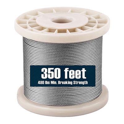 ราคาดี Grade Grade 300 Series AISI 304/316 7*19 Diameter 10mm Bright/Coated Stainless Steel Wire Rope for Lifting ออนไลน์