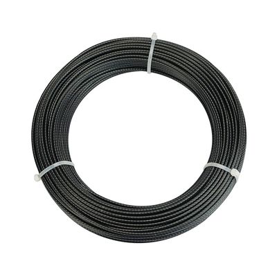 ราคาดี PP/PE/PU/PVC/PA/Nylon 1.2-1.8mm Black Polypropylene Coated Steel Wire Rope 7x7 Tolerance ±1% With Si Content % 0.1 ออนไลน์