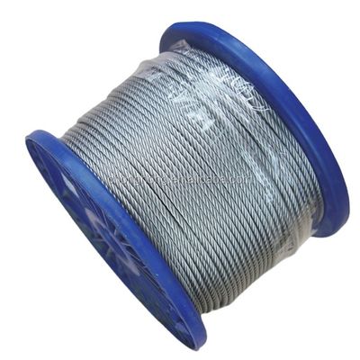 ราคาดี 45 /60 /70 High Carbon Steel Galvanized Aircraft Wire Rope 1/8
