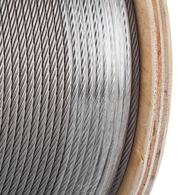 ราคาดี ความยาว 100m / 328ft ความยาว 7x7 สแตนดาร์ค คาร์ตองสแตนเลสประเภทไม่เคลือบ 1/16 สายไหม 304 สายไหมสแตนเลสสําหรับเครื่องบิน ออนไลน์