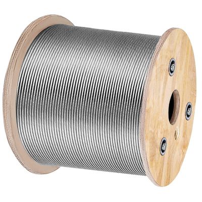 ราคาดี โครงสร้างสแตนเลสสตีล 316 ขนาด 1x19 ASTM A 475 เหล็กกล้าแรงดึงสูงเคลือบสังกะสี 7 เส้นลวด 0.33 มม. เหล็กกล้าตีเกลียวเคลือบสังกะสี ออนไลน์