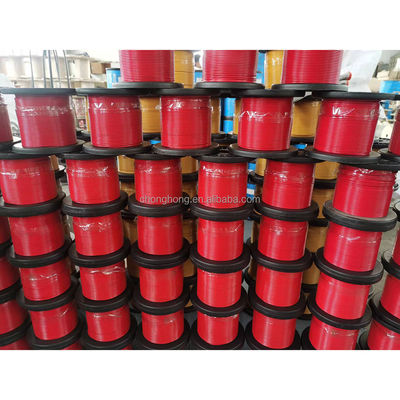 ราคาดี เชือกลวดเหล็กชุบสังกะสีเคลือบ PVC 7x7 / 7x19 สายเคเบิลอากาศยานเคลือบไวนิล 1/8