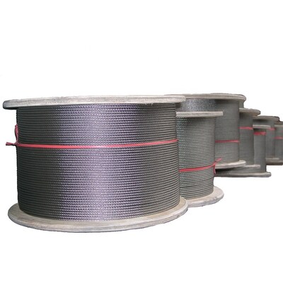 ราคาดี สลิงสแตนเลส เคเบิลสแตนเลส พร้อมวัสดุ AISI304 304L 316 316L และโครงสร้าง 6 x 7 FC / IWS ขนาดเส้นผ่านศูนย์กลาง 1/16