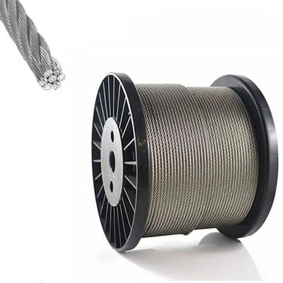 ราคาดี เชือกลวดสแตนเลสสตีล 304 316 ความยาว 1000 ฟุต, ความแข็งแรงสูง, เหล็กกล้าคาร์บอน ออนไลน์