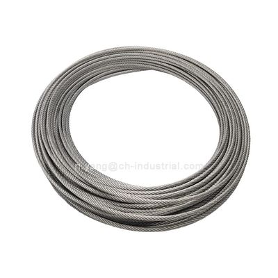 ราคาดี 120 ฟุต 1/8 นิ้ว T316 สแตนเลส สแตนเลส เครื่องบินเคเบิล 7x7 สายใยสายใยสําหรับ DIY ออนไลน์