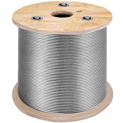 ราคาดี เชือกลวดสแตนเลสสตีล Type 316 สำหรับฮาร์ดแวร์ราวระเบียง 250FT T316 Aircraft Cable 7x7/1x19/7x19 Wire Rope ออนไลน์