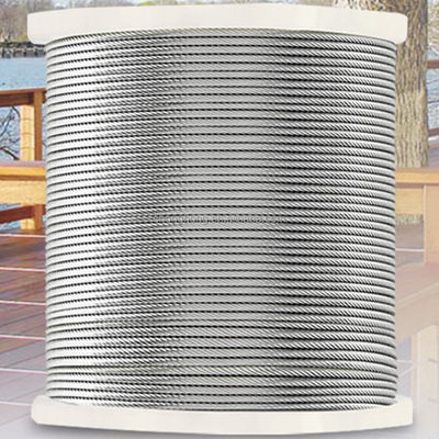 ราคาดี ทนต่อการบด T316 3 16 สายเคเบิลเครื่องบิน 1000FT SS 1x19 7x7 7x19 กันฝน ออนไลน์