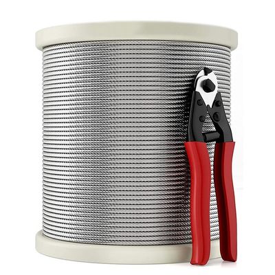 ราคาดี ลวดสลิงสแตนเลสสตีล 316 ชนิด 1x19 ไม่เคลือบ ขนาด 3/16