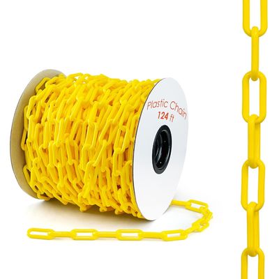 ราคาดี Plastic Link Chain Warning Chain Yellow Plastic Barrier Chain Safety Chain ออนไลน์