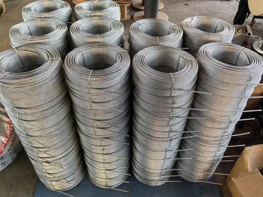 ราคาดี Bright Compacted Steel Wire Rope 4Vx39S 5FC 4 Strand Flat No Rotating Ungalvanized Steel Wire ออนไลน์