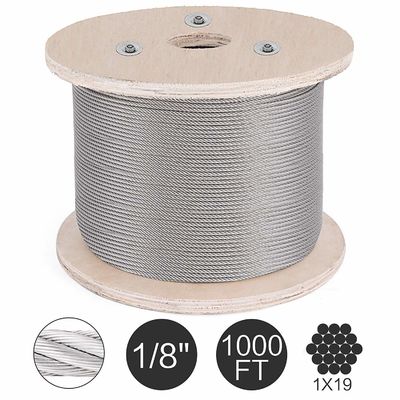 ราคาดี T316 Stainless Steel Rope 1000fts 3/16