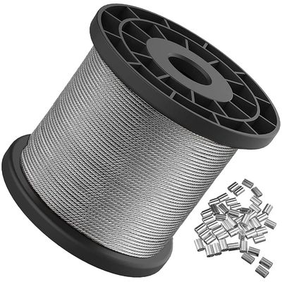 ราคาดี 7x7 Steel Wire Rope Non Alloy Galvanized Steel Cable 3/64
