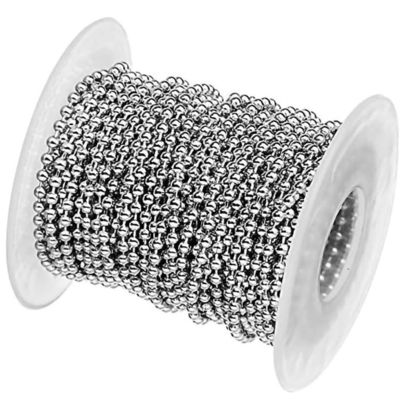 ราคาดี High Quality 2.4mm Metal Ball Chain Stainless Steel Ball Chain Dog Tag Chain ออนไลน์