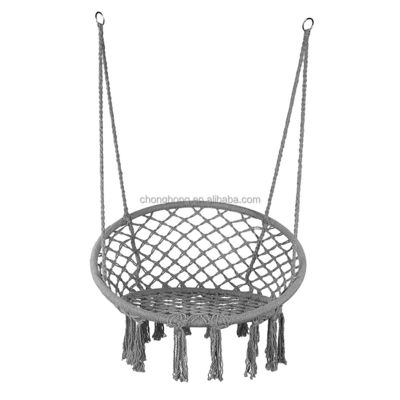 ราคาดี Hand Woven Macrame Cotton Rope Swing Chair Boho Hammock Hanging Chair Camping Hammock ออนไลน์