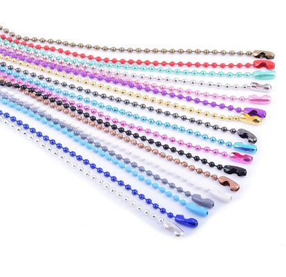 ราคาดี Customized Color Plated Steel Keychain , Bead Ball Dogtag Chain ออนไลน์