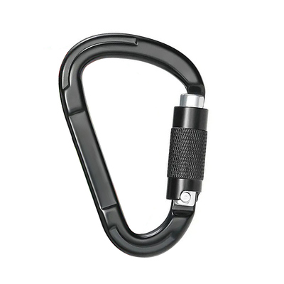 ราคาดี โรงงานขายยอดขาย ออโต้ล็อค 25kN อลูมิเนียมสกัด D-Shape Snap Hook Carabiner สําหรับการปีน ออนไลน์