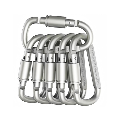 ราคาดี โลโก้ลายเลเซอร์ฝากเอง รูปทรง D Snap Hook Carabiner Clip โลโก้คาราไบเนอร์อลูมิเนียมสําหรับอุปกรณ์เสริมกลางแจ้ง ออนไลน์