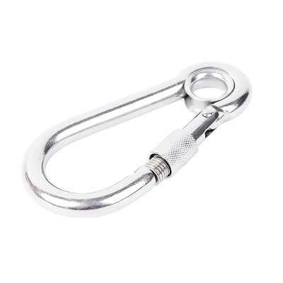 ราคาดี DIN5299 สปริง Carabiner สแตนเลสสกรู Snap Hook ล็อค Rock Climbing Carabiner คลิปด้วย Eye ออนไลน์