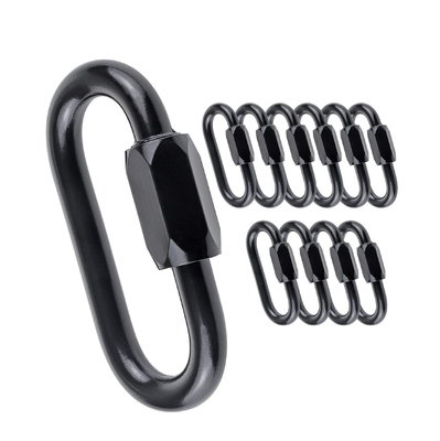 ราคาดี เครื่องเชื่อมโซ่สีดํา เครื่องติดตั้งเครื่องจักร Carabiner Quick Link ออนไลน์