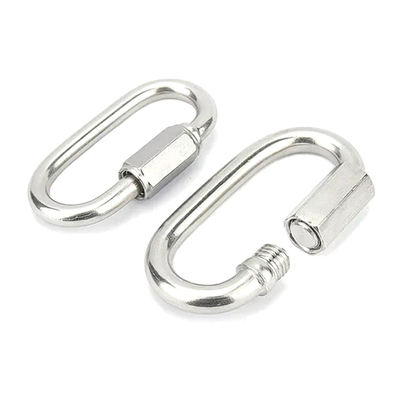 ราคาดี กีฬากลางแจ้ง สแตนเลสโอวาล Quick Link Carabiner ด้วยเหล็กกระปุก & เซ็นก์ Plated จบการบรรจุที่สามารถปรับแต่งได้ ออนไลน์